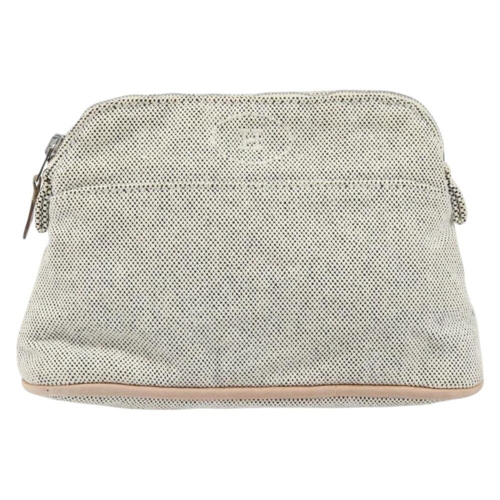 Hermes Canvas Bolide PM Pouch Gray